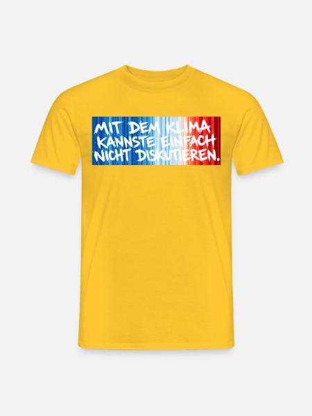 Klimastreifen - Männer T-Shirt - Gelb