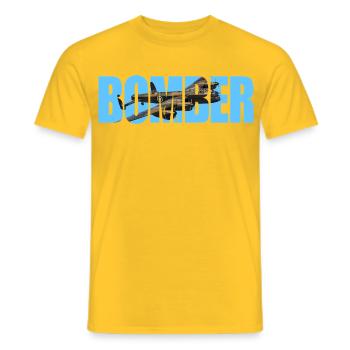 Bomber Avro Lancaster - Männer T-Shirt - Gelb - Vorne - AI Model Male 178 dark (178cm)