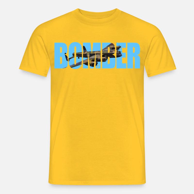 Bomber Avro Lancaster - Männer T-Shirt - Gelb