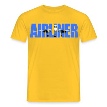 Airliner Concorde - Men's T-Shirt - yellow - Front - AI Model Male 178 dark (178cm)