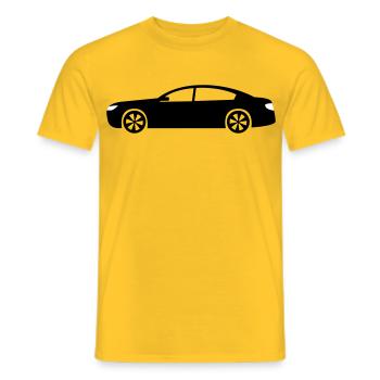 Voiture - T-shirt homme - jaune - Devant - AI Model Male 178 dark (178cm)