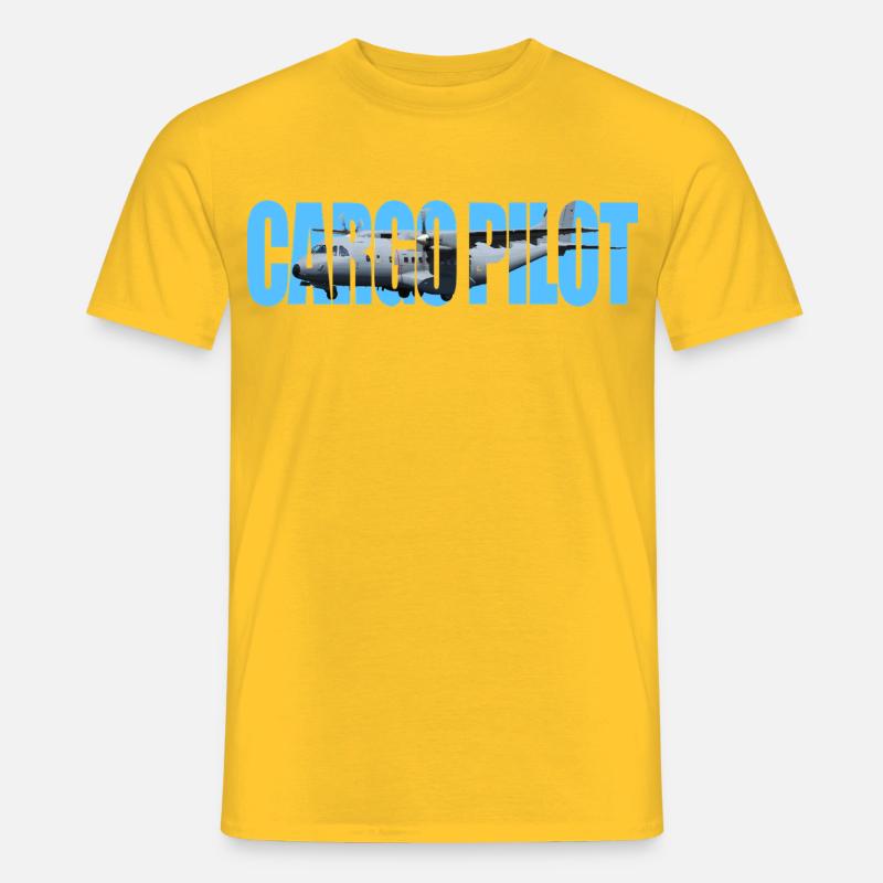 Cargo pilot CN-235 - Männer T-Shirt - Gelb