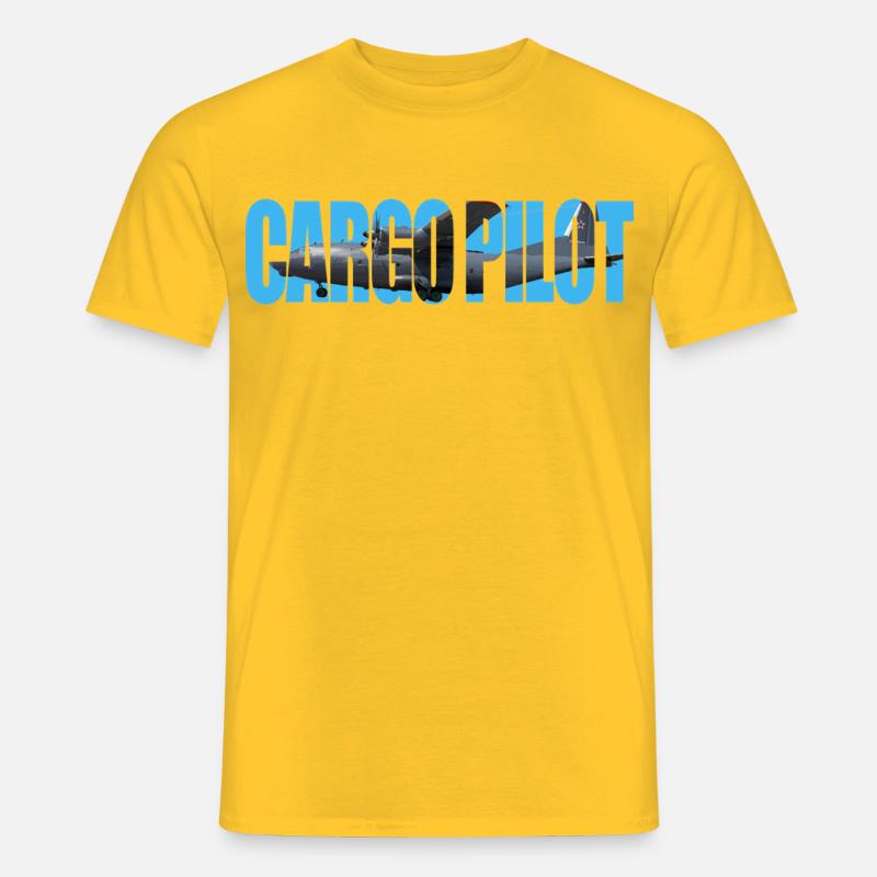 Cargo pilot An-12 - Männer T-Shirt - Gelb