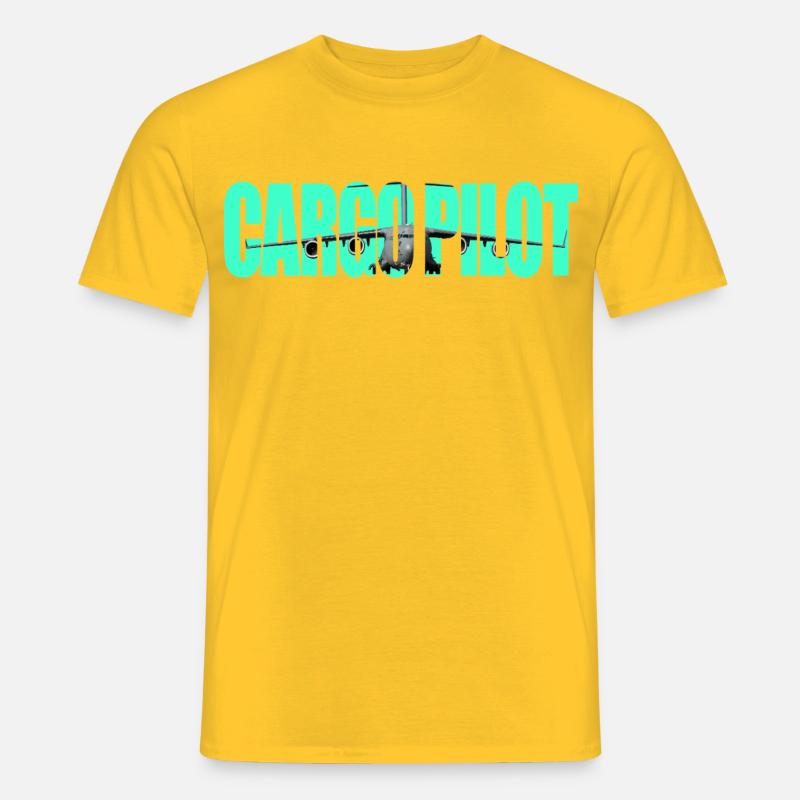 Cargo pilot C-17 - Männer T-Shirt - Gelb