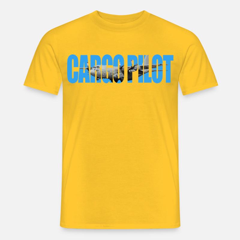 Cargo pilot C-130 - Männer T-Shirt - Gelb