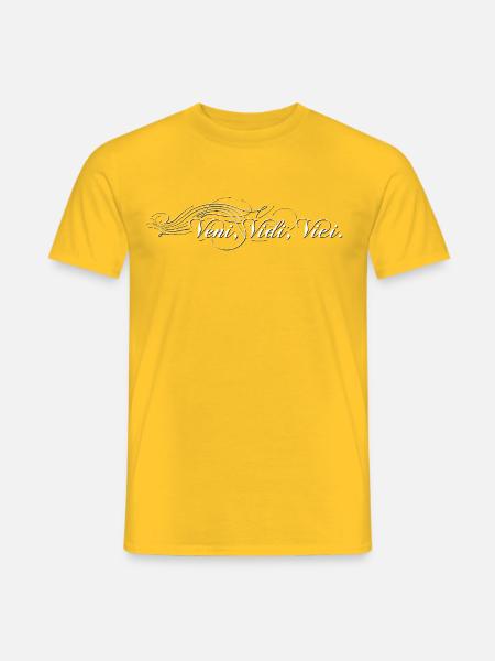 Veni vidi vici verziert - shaded - Männer T-Shirt - Gelb