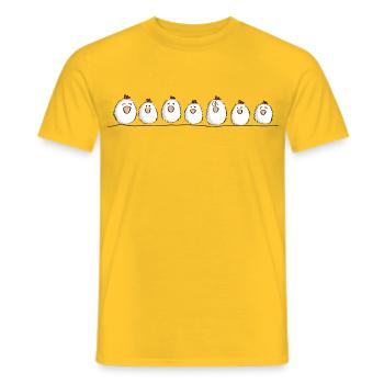 Chickens on the chicken - Men's T-Shirt - yellow - Front - AI Model Male 178 dark (178cm)