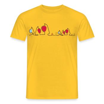 Regatta Skyline Segelboote Segeln Segelsport Boote - Männer T-Shirt - Gelb - Vorne - AI Model Male 178 dark (178cm)