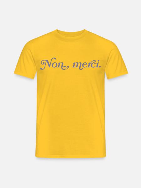 Non, merci – French Minimalism - Men's T-Shirt - yellow