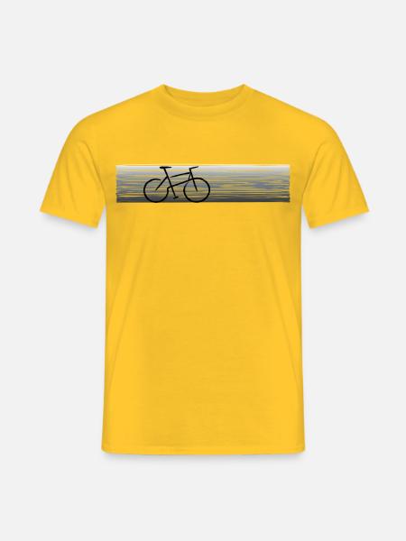 Schlichte Fahrrad-Silhouette - Männer T-Shirt - Gelb