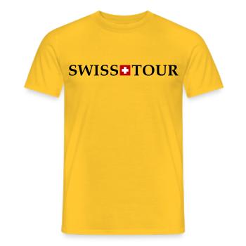 Tour Suisse - T-shirt homme - jaune - Devant - AI Model Male 178 dark (178cm)