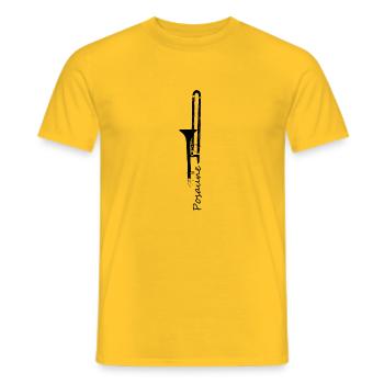 posaune - Männer T-Shirt - Gelb - Vorne - AI Model Male 178 dark (178cm)