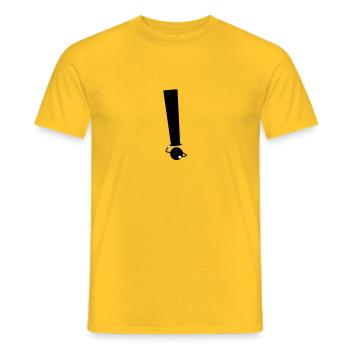 Humoristique Point d'exclamation - T-shirt homme - jaune - Devant - AI Model Male 178 dark (178cm)