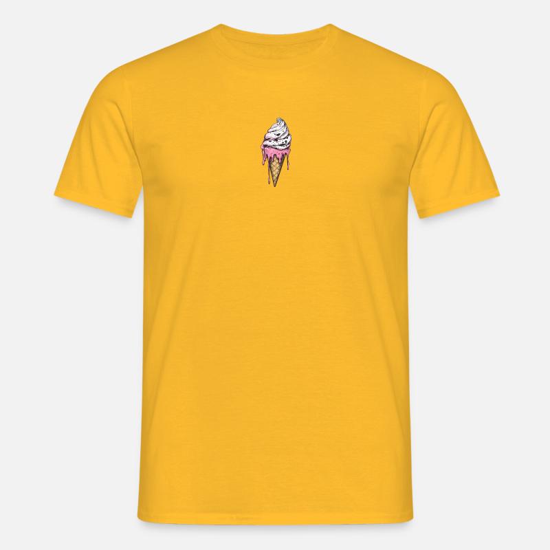 Eiscreme Eis - Männer T-Shirt - Gelb