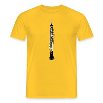 oboe - Men's T-Shirt - yellow - Front - AI Model Male 178 dark (178cm)