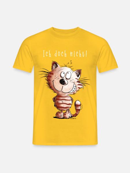Je ne chat pas je chat motif BD cadeau - T-shirt homme - jaune