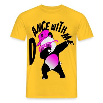 Danse du panda - T-shirt homme - jaune - Devant - AI Model Male 178 dark (178cm)