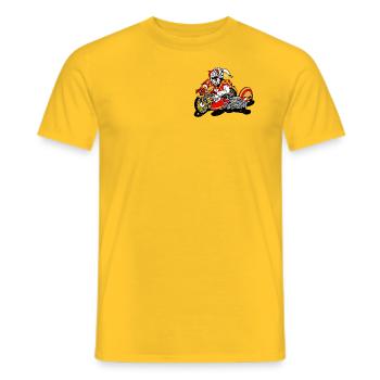 Moto, Wiltsch, Cool, Cheeky, Suisse - T-shirt homme - jaune - Devant - AI Model Male 178 dark (178cm)