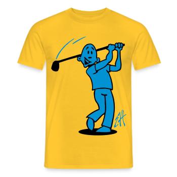 Golf - T-shirt homme - jaune - Devant - AI Model Male 178 dark (178cm)