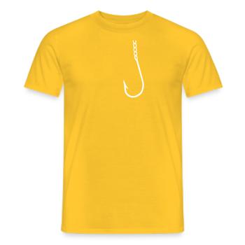 Angelhaken 2 farben - Männer T-Shirt - Gelb - Vorne - AI Model Male 178 dark (178cm)