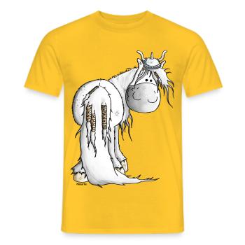 Viking Icelandic Horse - Horses - Men's T-Shirt - yellow - Front - AI Model Male 178 dark (178cm)