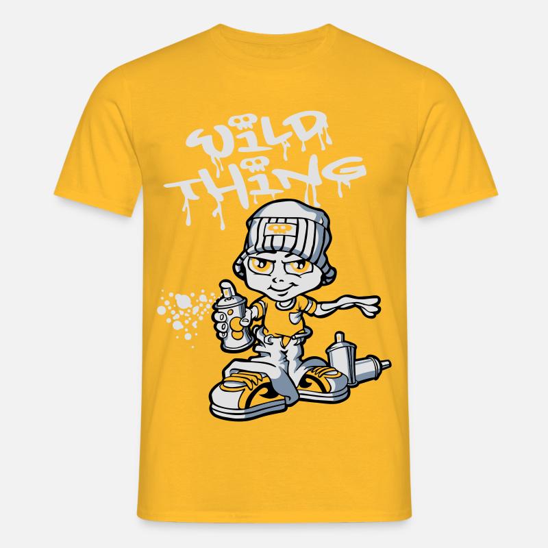 Junge Graffiti-flex - Männer T-Shirt - Gelb