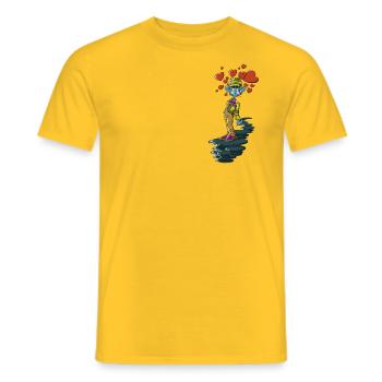 She makes me so high - Männer T-Shirt - Gelb - Vorne - AI Model Male 178 dark (178cm)