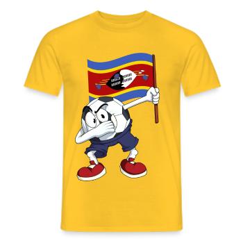 Swasiland Dabbing Fussball - Männer T-Shirt - Gelb - Vorne - AI Model Male 178 dark (178cm)