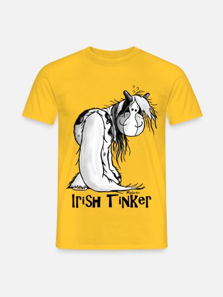 Niedlicher Irish Tinker - Gypsy Cob - Männer T-Shirt - Gelb