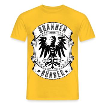 Brandenburg Brandenburger - Männer T-Shirt - Gelb - Vorne - AI Model Male 178 dark (178cm)