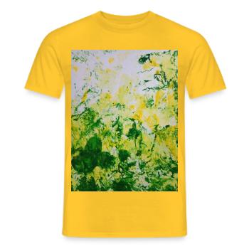 Frühlingsspritzer Grün Gelb - Männer T-Shirt - Gelb - Vorne - AI Model Male 178 dark (178cm)