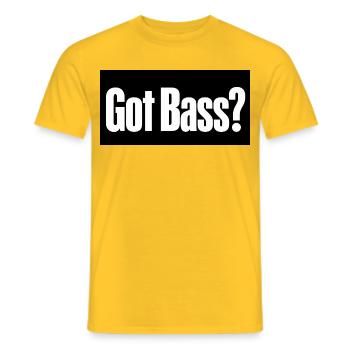 Hast du Bass? - Männer T-Shirt - Gelb - Vorne - AI Model Male 178 dark (178cm)