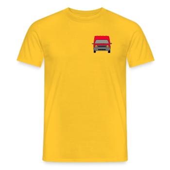 Red French Van - Men's T-Shirt - yellow - Front - AI Model Male 178 dark (178cm)