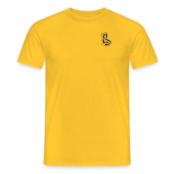 R - Männer T-Shirt - Gelb - Vorne - AI Model Male 178 dark (178cm)