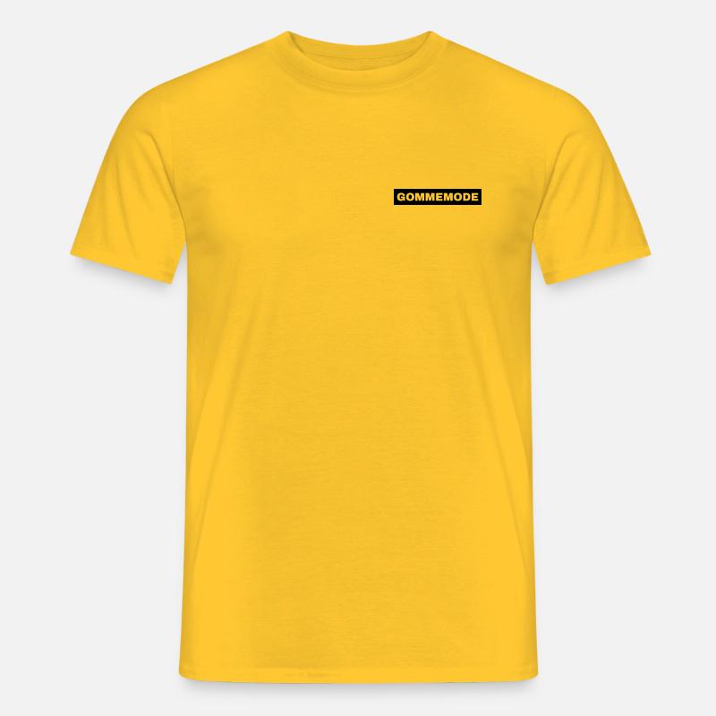 Gommemode Black - Männer T-Shirt - Gelb