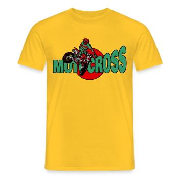 Supercross und Motocross - Männer T-Shirt - Gelb - Vorne - AI Model Male 178 dark (178cm)
