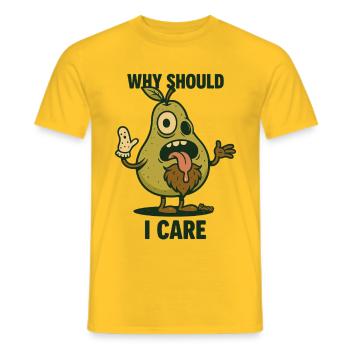 Poire folle avec chaussette et zéro intérêt - T-shirt homme - jaune - Devant - AI Model Male 178 dark (178cm)
