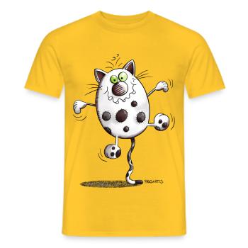 Mignon Chat - T-shirt homme - jaune - Devant - AI Model Male 178 dark (178cm)