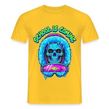 L’école arrive Parka d’hiver Cyber Skull - T-shirt homme - jaune - Devant - AI Model Male 178 dark (178cm)