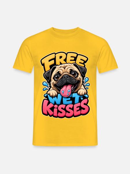 Mops - Männer T-Shirt - Gelb