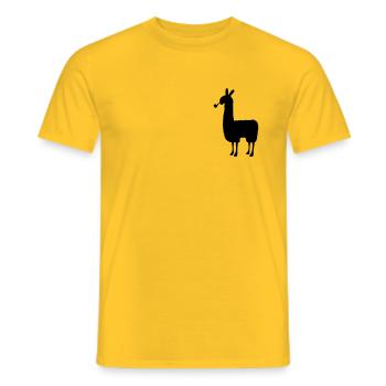 fumer le lama - T-shirt homme - jaune - Devant - AI Model Male 178 dark (178cm)