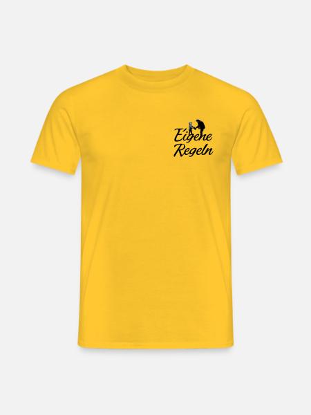 Father and Child Silhouette - Men's T-Shirt - yellow