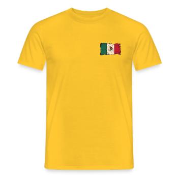 Mexican Flag - Men's T-Shirt - yellow - Front - AI Model Male 178 dark (178cm)