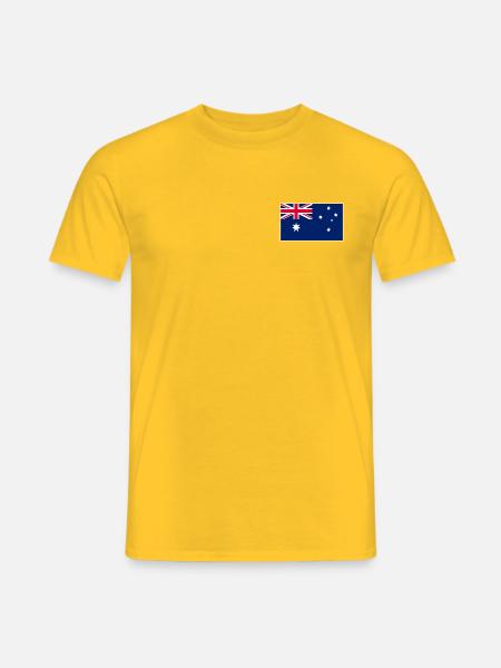 Australia Flag Classic Frame - Männer T-Shirt - Gelb