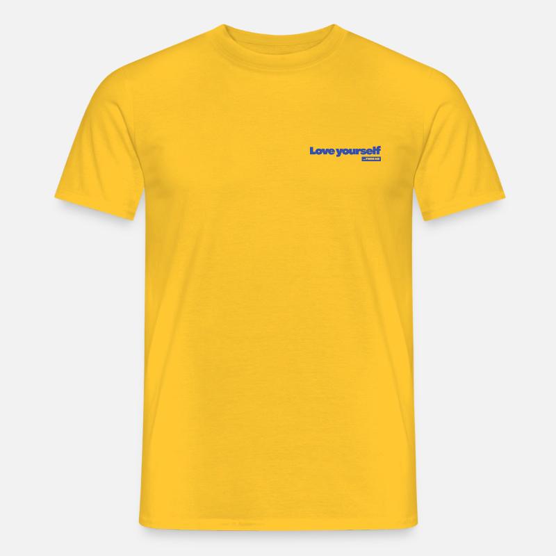 Aimez-vous - Statement Design - T-shirt homme - jaune