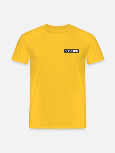 Navy Blue Background – Sailor Style - Men's T-Shirt - yellow