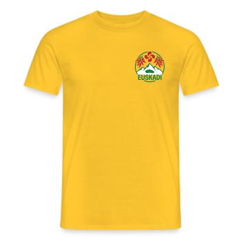 Euskadi Montagnes et Piments Logo - T-shirt homme - jaune - Devant - AI Model Male 178 dark (178cm)