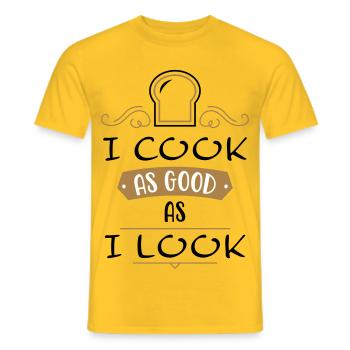 Amateur chef - Men's T-Shirt - yellow - Front - AI Model Male 178 dark (178cm)