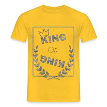 King of King - T-shirt homme - jaune - Devant - AI Model Male 178 dark (178cm)