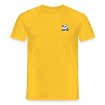 Panda Animal - Men's T-Shirt - yellow - Front - AI Model Male 178 dark (178cm)